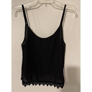 Stoosh Womens Small Black Sleeveless Short Blouse! A2477